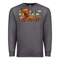 Charcoal Heather love chickens Premium Sweatshirt - LillyAllenDesigns