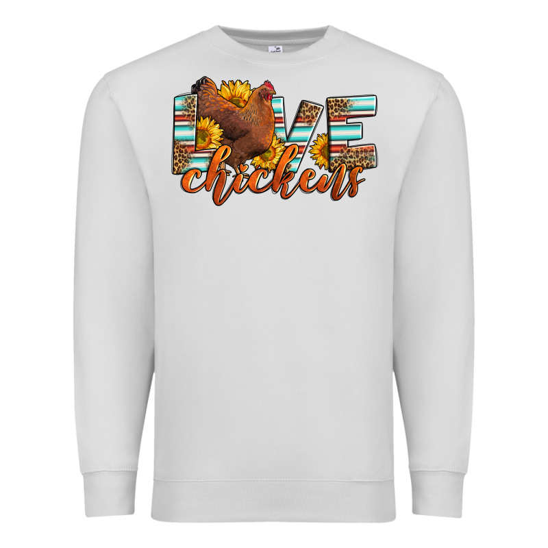 Love Chickens Premium Sweatshirt by LillyAllenDesigns | Teevron