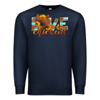 Navy love chickens Premium Sweatshirt - LillyAllenDesigns