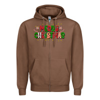 Chestnut festive merry christmas greeting Zipper Hoodie - CowhideDigitalArt