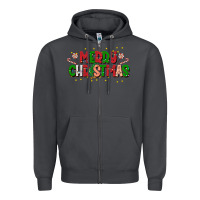 Smoke festive merry christmas greeting Zipper Hoodie - CowhideDigitalArt