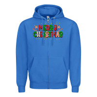 True Royal festive merry christmas greeting Zipper Hoodie - CowhideDigitalArt