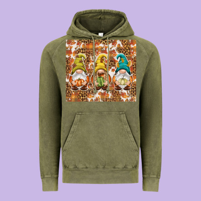 Fall Gnomes Vintage Hoodie Designed By Nancycooperartshop