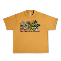 Peanut Butter Peace love Halloween Urban Heavy Tee - NancyCooperArtShop