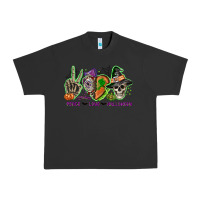 Peace Love Halloween Urban Heavy Tee | Teevron