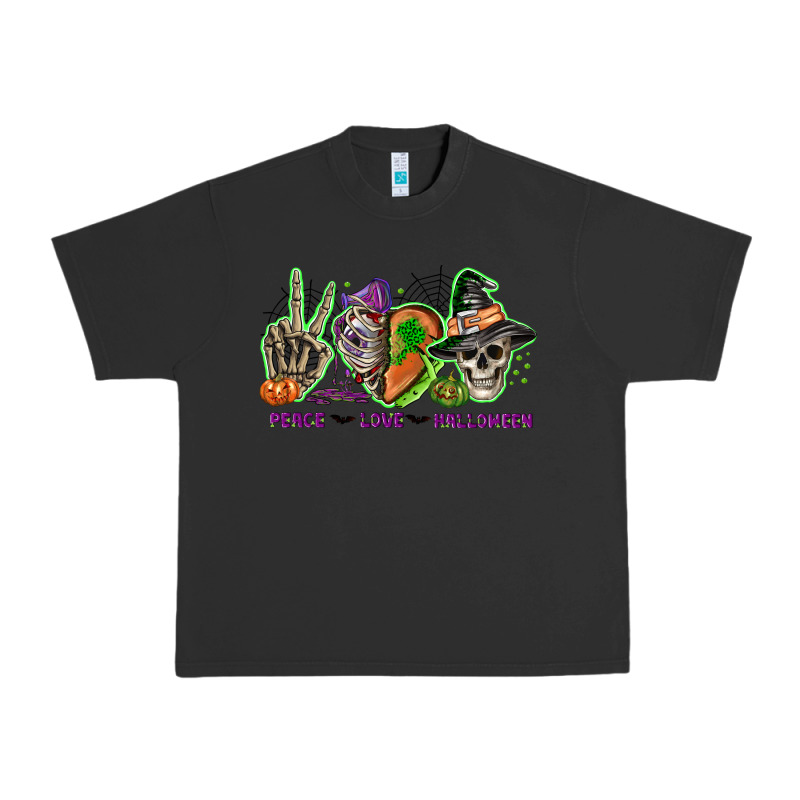 Peace Love Halloween Urban Heavy Tee by NancyCooperArtShop | Teevron
