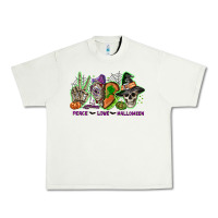 Pistachio Peace love Halloween Urban Heavy Tee - NancyCooperArtShop