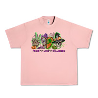 Salmon Peace love Halloween Urban Heavy Tee - NancyCooperArtShop