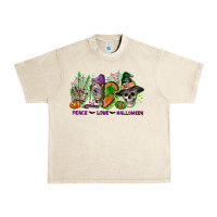 Sandshell Peace love Halloween Urban Heavy Tee - NancyCooperArtShop