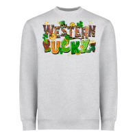 Western Lucky St. Patricks Day Heavyweight Sweatshirt | Teevron