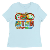 Baby Blue autism awareness butterfly infinity symbol Ladies Tee - LillyAllenDesigns