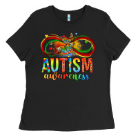 Black autism awareness butterfly infinity symbol Ladies Tee - LillyAllenDesigns