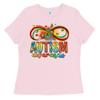 Bubblegum Pink autism awareness butterfly infinity symbol Ladies Tee - LillyAllenDesigns