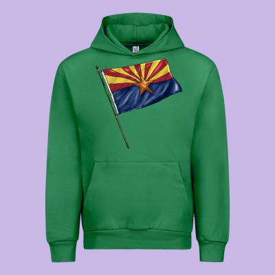 Arizona Flag Urban Hoodie Designed By Barkaloodesign