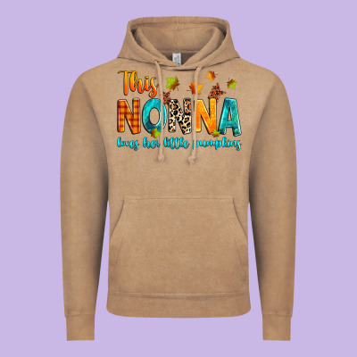 This Nonna Loves Her Little Pumpkins Vintage Hoodie Designed By Texasbilliewilder