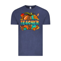 Vintage Denim Teacher pumpkin Vintage Tee - NancyCooperArtShop