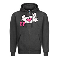 Charcoal Heather Minnie Mouse Zipper Hoodie - CowhideDigitalArt