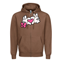 Chestnut Minnie Mouse Zipper Hoodie - CowhideDigitalArt