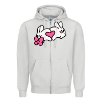 Dove Grey Minnie Mouse Zipper Hoodie - CowhideDigitalArt