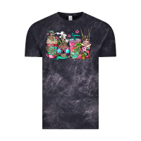 Cloud Black skeleton summer coffee cups Vintage Tee - Jasminsmagicworld