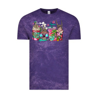 Cloud Purple skeleton summer coffee cups Vintage Tee - Jasminsmagicworld