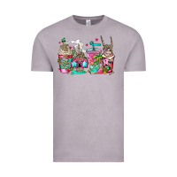 Skeleton Summer Coffee Cups Vintage Tee | Teevron