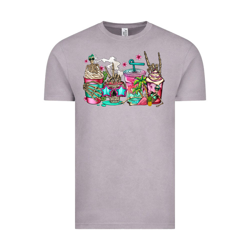 Skeleton Summer Coffee Cups Vintage Tee by Jasminsmagicworld | Teevron