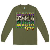 Army Green cowhide mardi gras Long Sleeve Tee - CowGirlArtShop