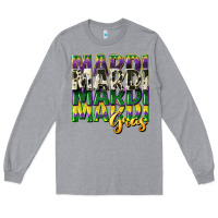 Heather Grey cowhide mardi gras Long Sleeve Tee - CowGirlArtShop