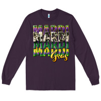 Plum cowhide mardi gras Long Sleeve Tee - CowGirlArtShop