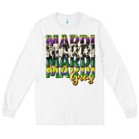 White cowhide mardi gras Long Sleeve Tee - CowGirlArtShop