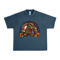 Midnight Navy Army Christmas rainbow Urban Heavy Tee - NancyCooperArtShop
