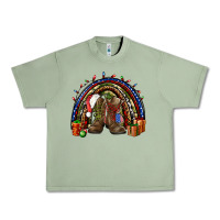 Oil Green Army Christmas rainbow Urban Heavy Tee - NancyCooperArtShop