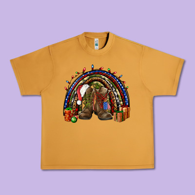 Army Christmas Rainbow Urban Heavy Tee Designed By Nancycooperartshop