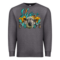 Charcoal Heather Western Show Mom Sheep Premium Sweatshirt - LillyAllenDesigns