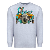 Heather Grey Western Show Mom Sheep Premium Sweatshirt - LillyAllenDesigns