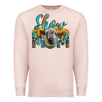 Pale Pink Western Show Mom Sheep Premium Sweatshirt - LillyAllenDesigns