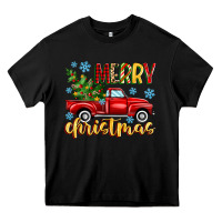 Black merry christmas truck Heavy Core Tee - MaliasSmallBusiness