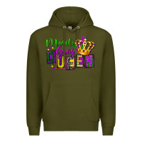 Army Green mardi gras queen Premium Hoodie - FaDigitalArtStudio