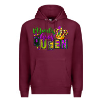 Burgundy mardi gras queen Premium Hoodie - FaDigitalArtStudio