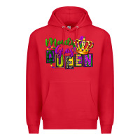 Red mardi gras queen Premium Hoodie - FaDigitalArtStudio