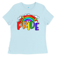 Baby Blue pride Ladies Tee - LillyAllenDesigns