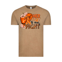 Her Fight Is Our Fight Kidney Cancer Orange Ribbon Vintage Tee | Teevron