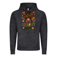 Vintage Black granny claus afro messy bun Vintage Hoodie - texasbilliewilder
