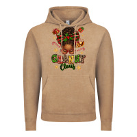 Vintage Coffee granny claus afro messy bun Vintage Hoodie - texasbilliewilder