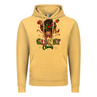 Granny Claus Afro Messy Bun Vintage Hoodie | Teevron