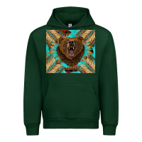 Forest Green bear native american  tumbler Urban Hoodie - BarkalooDesign