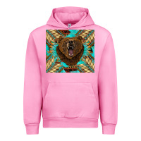 Fuchsia Pink bear native american  tumbler Urban Hoodie - BarkalooDesign