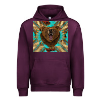 Mauve Wine bear native american  tumbler Urban Hoodie - BarkalooDesign