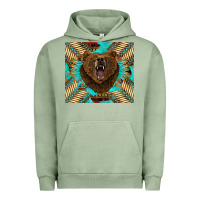 Pigment Oil Green bear native american  tumbler Urban Hoodie - BarkalooDesign